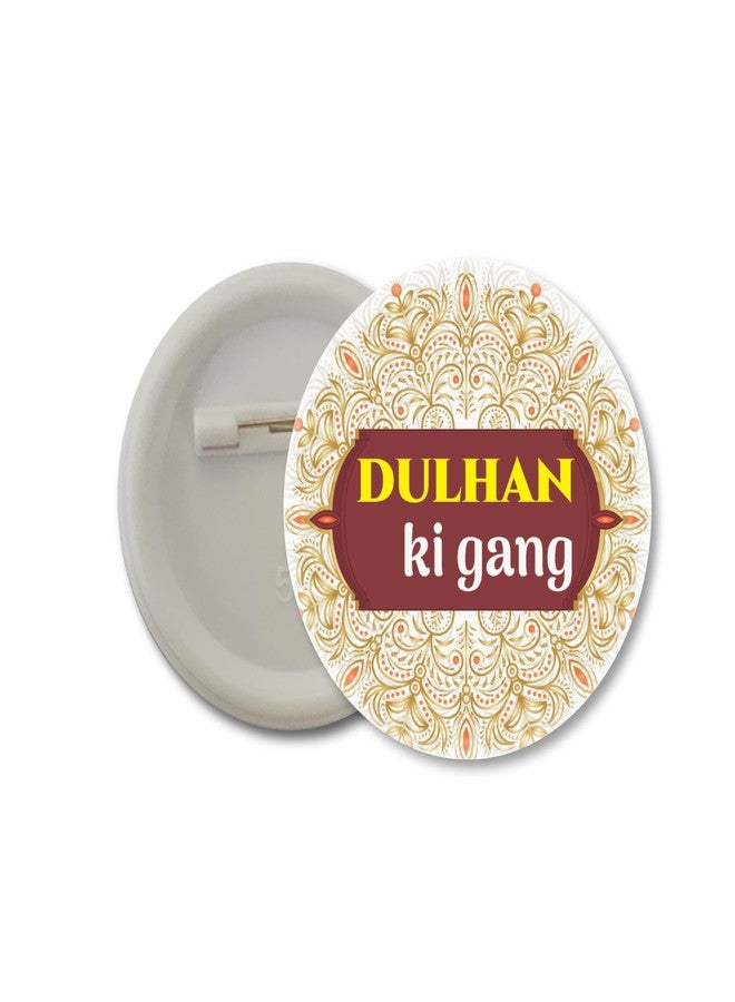 مجموعة شارات حفلات الزفاف D2C، Dulhan Ki Gang وDulha Ki Fauj، شارة زخرفية ذات طابع هندي، (Dulhan Ki Gang، 10)